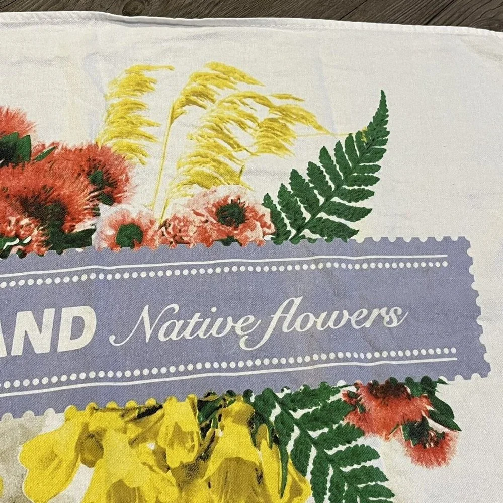 Slice Of Heaven New Zealand Souvenir Hand Towel Native Flowers
